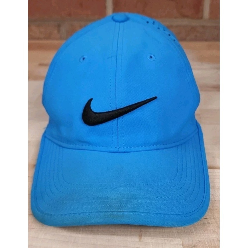 Nike Blue Golf‎ Swoosh Robert Trent Jones Hilton Head Strapback Hat Cap Vintage